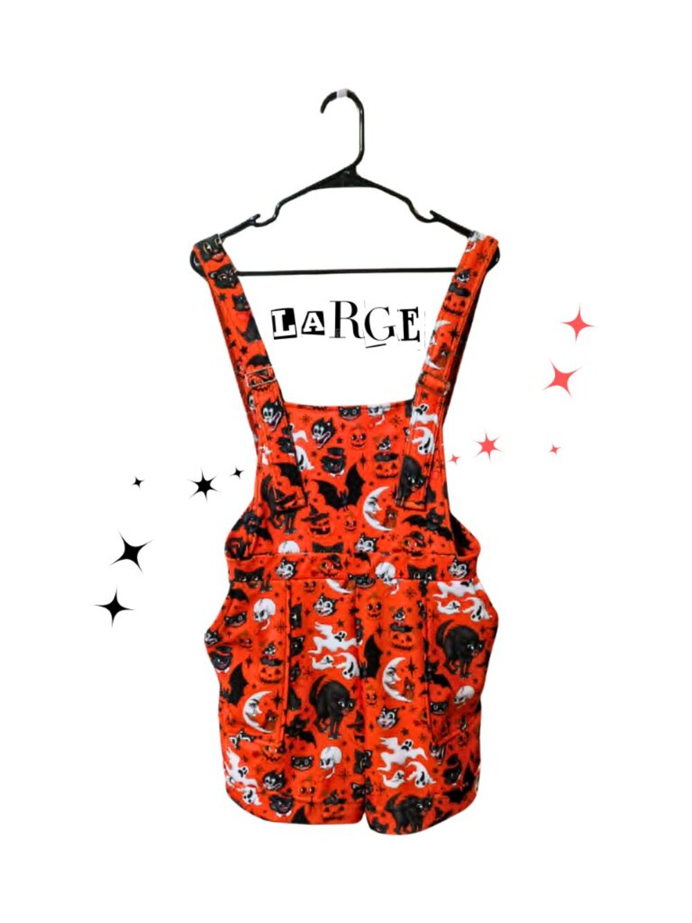 Rare BlackMilk Halloween Retro Pinafore Spooky Goth Skater Suspender Dress Large